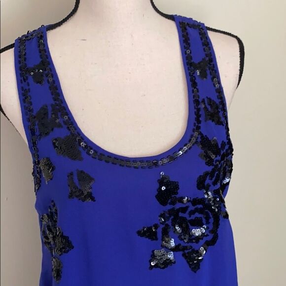 MM COUTURE by MISS ME Blue Sleeveless Tank Top S - Picture 3 of 16